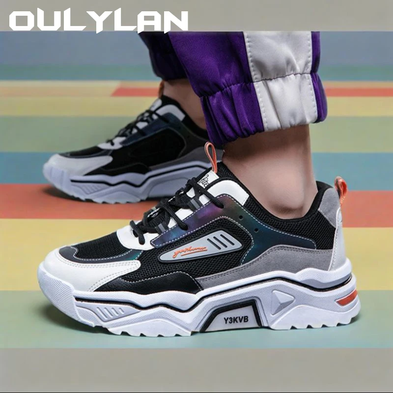 

Oulylan мужские новые дышащие универсальные сетчатые кроссовки для отдыха легкая дышащая спортивная обувь уличные кроссовки