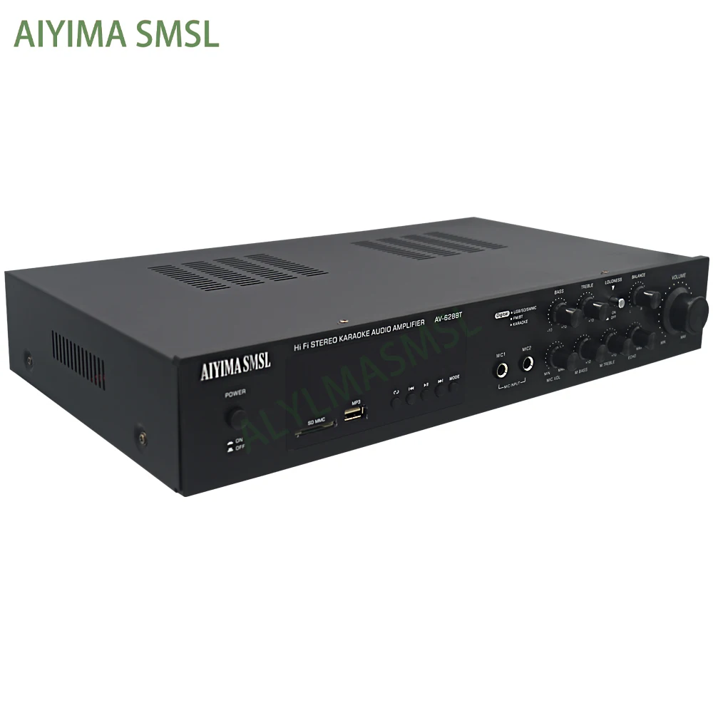 AIYIMA SMSL Bluetooth AV Amplifier 5.1 1000W High Power Karaoke USB SD Radio Home Amplifier