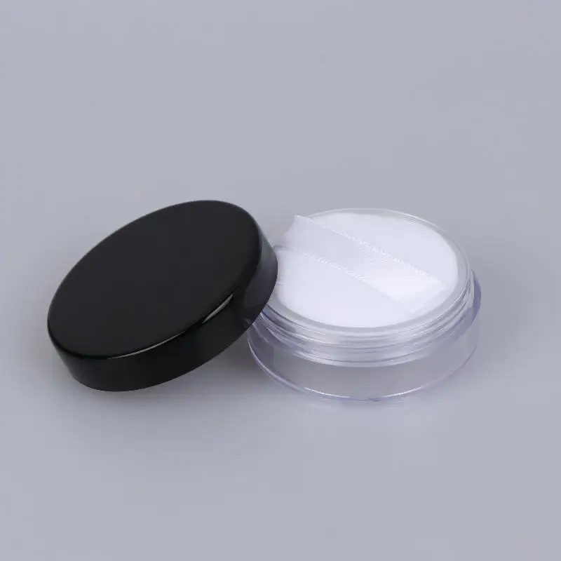 1Pcs Empty Loose Powder Pot With Sieve And Powder Puff Portable 5g Plastic Powder Box Travel Makeup Jar Sifter Container