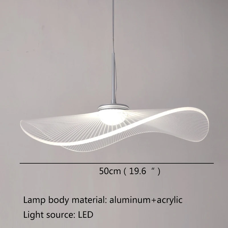 LearIN-Plafonnier LED suspendu en aluminium blanc, design créatif, luminaire décoratif de plafond, idéal pour un salon ou une salle à manger