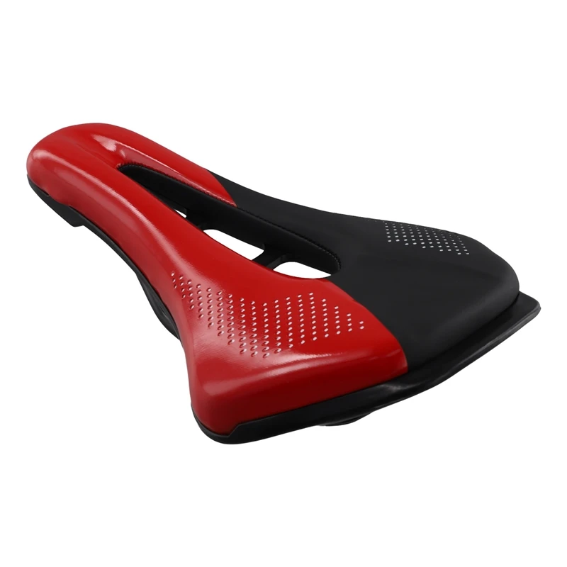 Ultralight Road Bike Saddle Short Nose Bicycle Seat PU Leather Hollow Prostatic Saddle Bicycle Parts