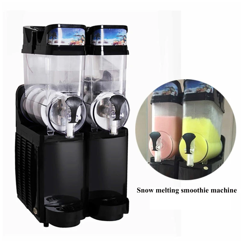 

Slushy Machine Frozen Drink Smoothie Maker Three Tank Cool Juice Making Commercial Snow Melting Machine