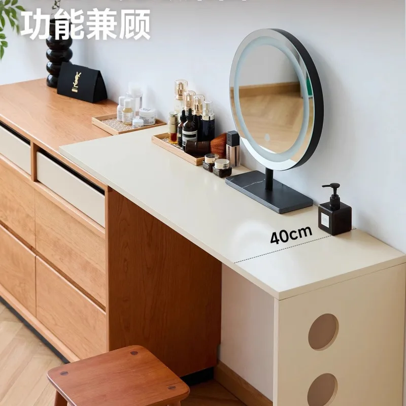 Massivholzkommode Haushalt kleine Wohnung Schminktisch Nachttisch Eimerschrank integrierter Aufbewahrungsschrank