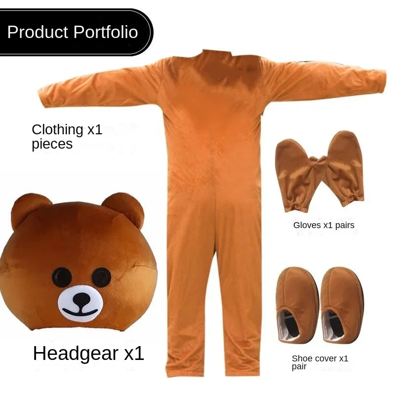 Brown Bear Doll Costume Brown Bear Tiktok Flyer Little Bear Suit Koni Rabbit Walking Doll COS Costume