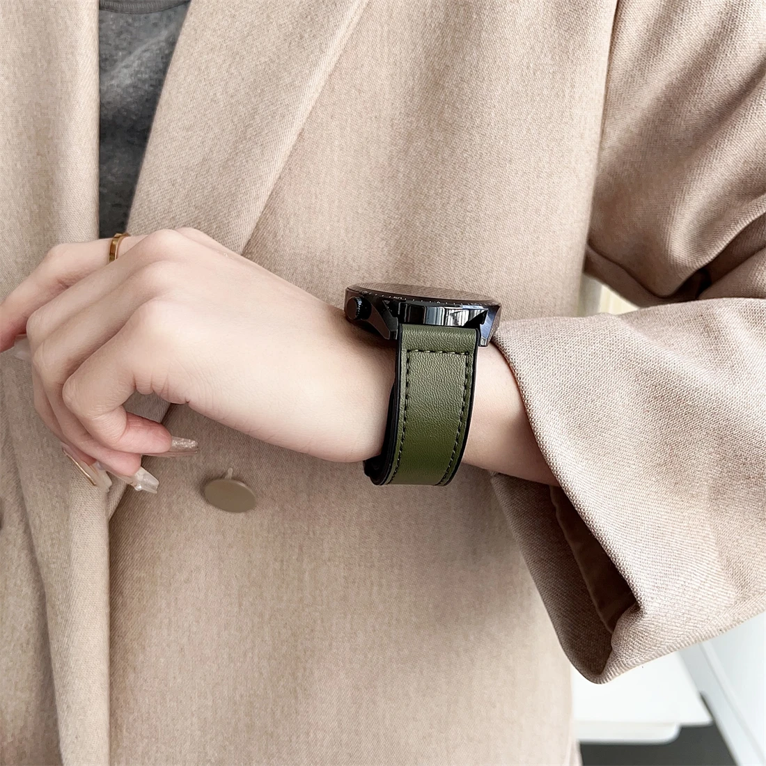 Siliconen bandjes voor Samsung Galaxy Watch 4 5 6 7 40/44 mm Magnetische gesp voor Galaxy Watch 4/6 Classic 47 mm 42 46 mm Lederen banden