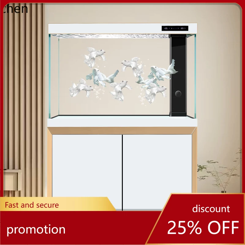 

CZ Smart Floor-Standing Living Room Glass No-Water Change Medium Goldfish Tank Aquarium