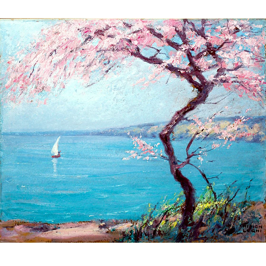 

Landscape oil painting on canvas Hand painted Kimon Loghi artwork replica Seascape painting for home decoration free shipping