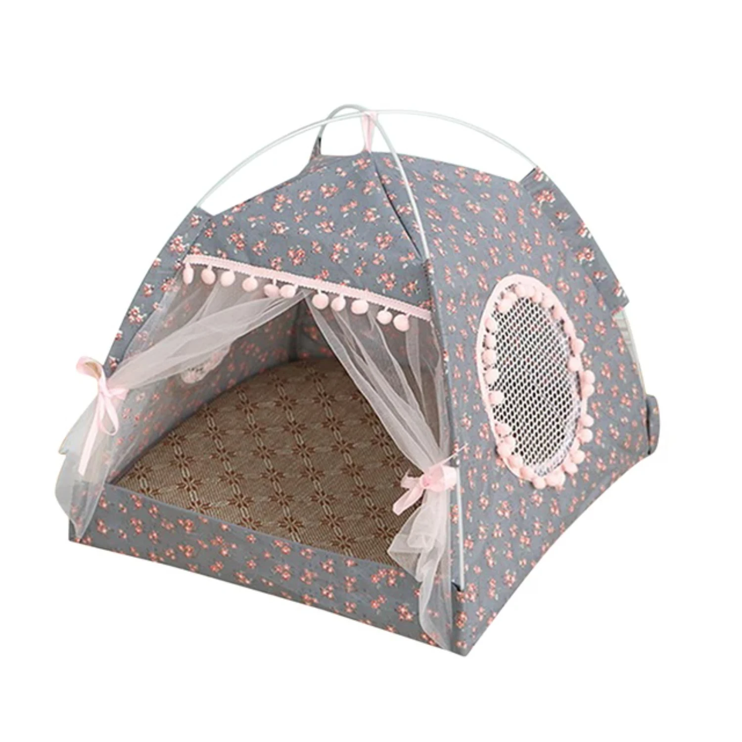 

Cat Tent Bed Pet Products The General Teepee Closed Cozy Hammock with Floors Cat House Pet Small Dog House Accessories Products