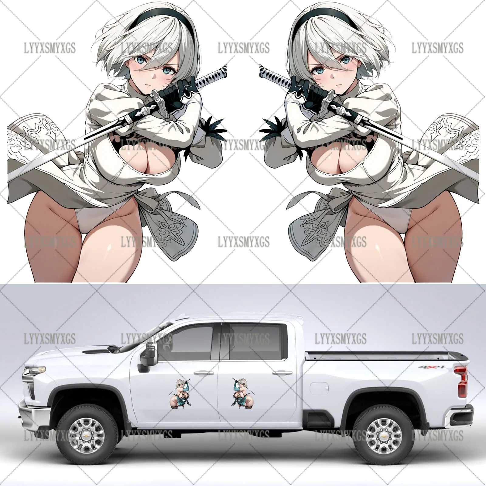 

Self-Adhesive Custom 2B Alluring Girl Car Stickers Waterproof Sunscreen Vinyl Decal PVC wholesale Car Accessories
