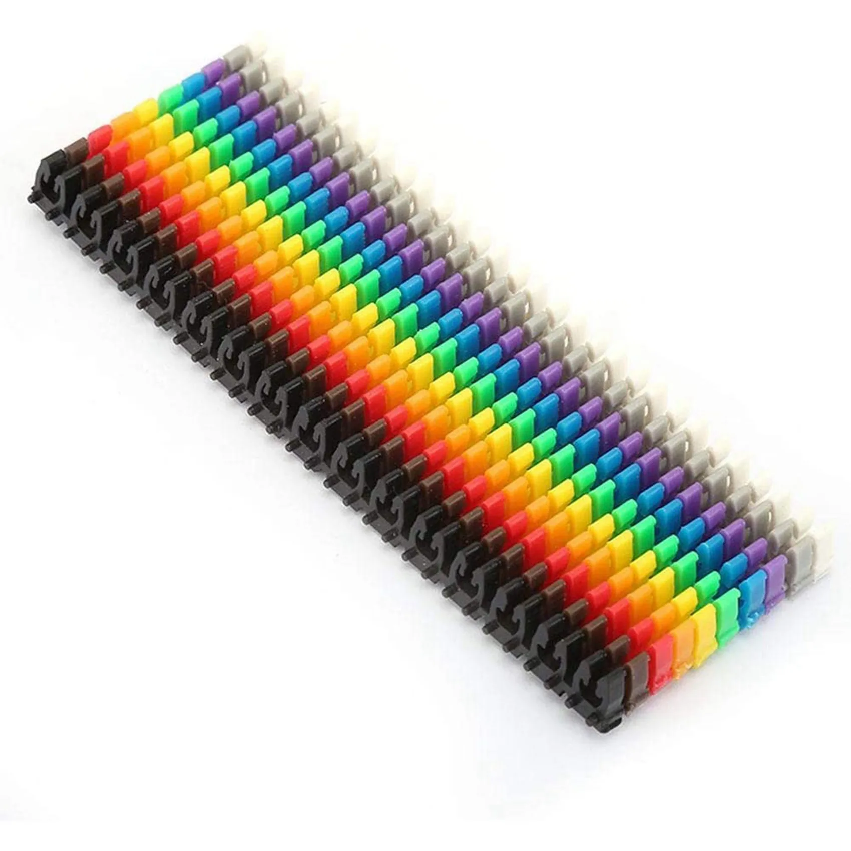 Réinitialisation-on String Cable Marker Boxed Plastic Number Wire Label Tube Set Document Cable Marker (150PCs KCM-1.5MM)