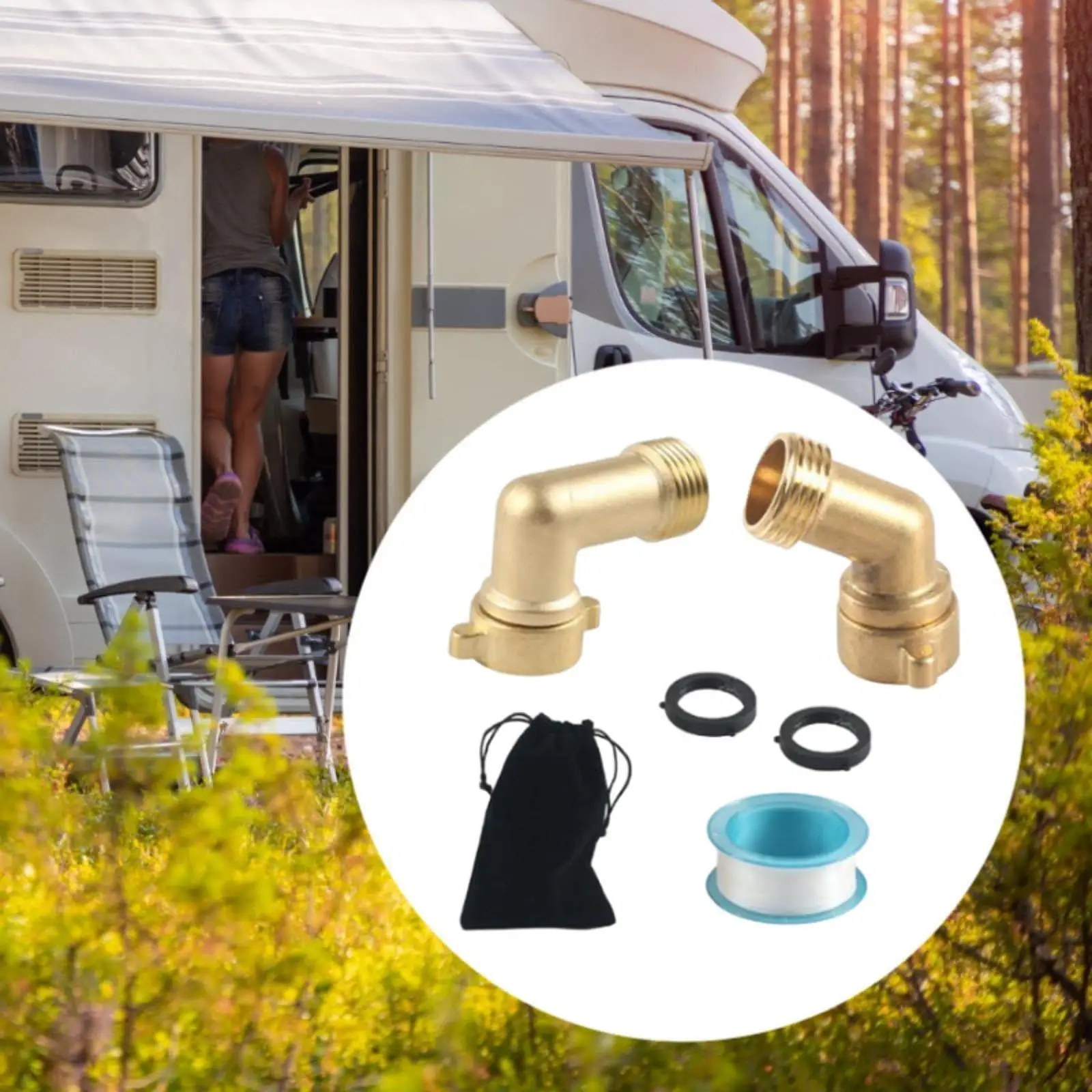 

Соединитель садового шланга Латунный колено шланга Премиум-адаптер шланга с шайбами 45 градусов 90 градусов