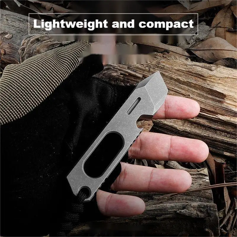 100mm EDC Titanium Alloy Crowbar Hand Tools Outdoor Camping Self-defense Gear Multifunction Bottle Opener With 2*14mm Grooves