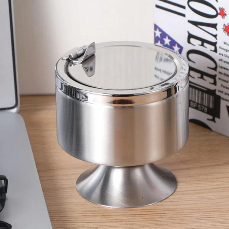 

Stainless steel ashtray for home living room to prevent smoke odor