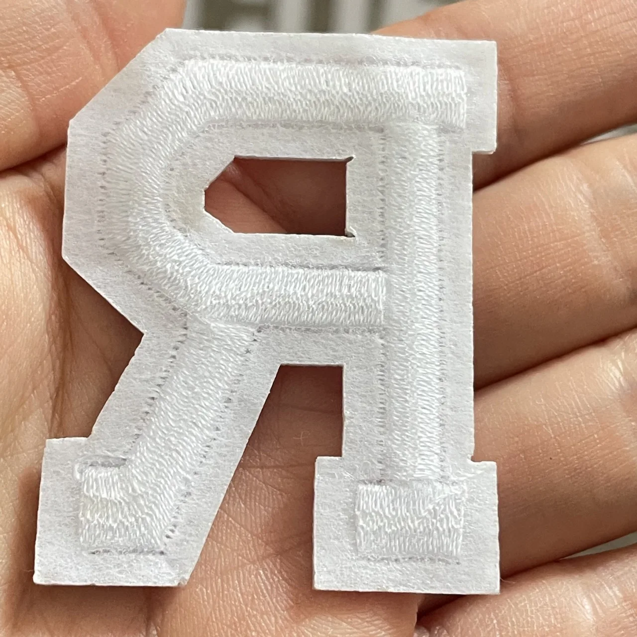 5CM White Embroidered Patch Iron on Letter Patches for Clothing Alphabet ABCD EFG HIJK LMN OPQ RST UVW XYZ for DIY Accessories