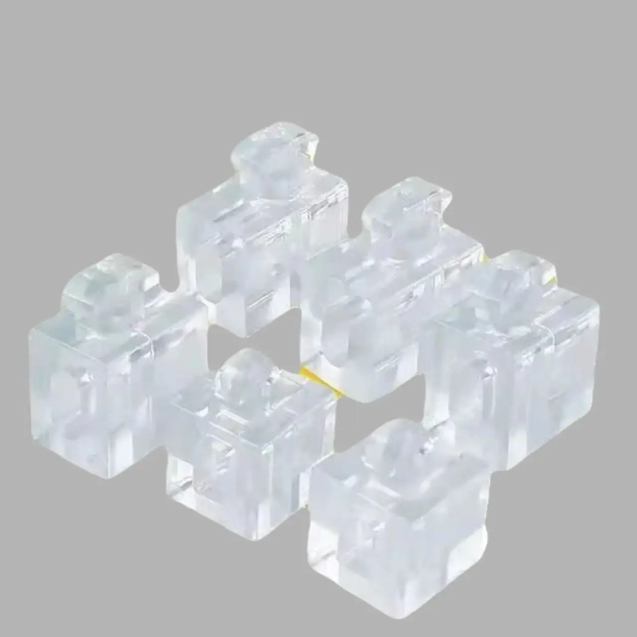 Blocco di collegamento acrilico accessori per profili in alluminio particelle di gomma trasparente blocco di plastica 2020/3030/4040 guscio per