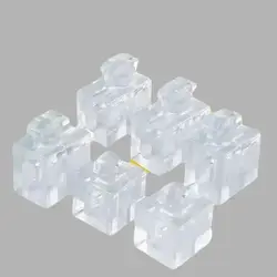 Blocco di collegamento acrilico accessori per profili in alluminio particelle di gomma trasparente blocco di plastica 2020/3030/4040 guscio per stampante 3D