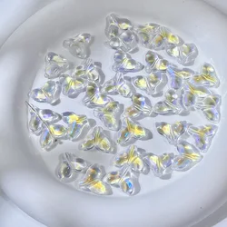 20pcs/lot 12x15MM Crystal Glass Beads Fishtail Pendant Charms For Jewelry Making Findings DIY Necklace Bracelet Accessories
