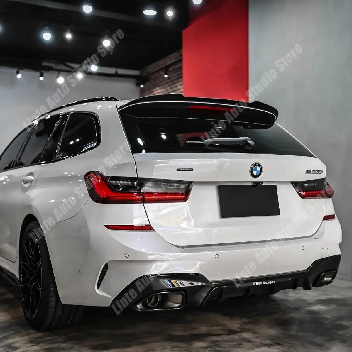 

Задний спойлер для BMW 3 серии G21 Touring 320i 330i 330d 330e M340i M340d 2019-2024, накладка на крышку багажника, сплиттер, элементы обвеса