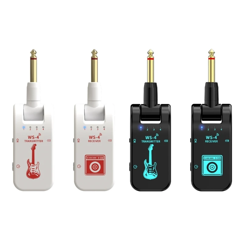 2.4GHz Wireless Guitar System Rechargeable Sound Wireless Transmitters Receiver 8 Channels Transmission Easy to Use