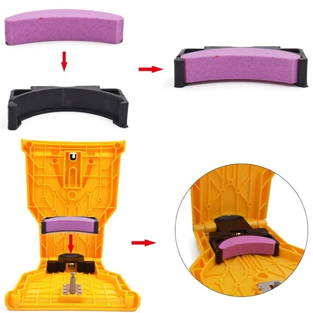 Chainsaw Teeth Sharpener Portable Sharpen Chain Saw Bar-Mount Fast Grinding Sharpening Chainsaw Chain Woodworking Tools