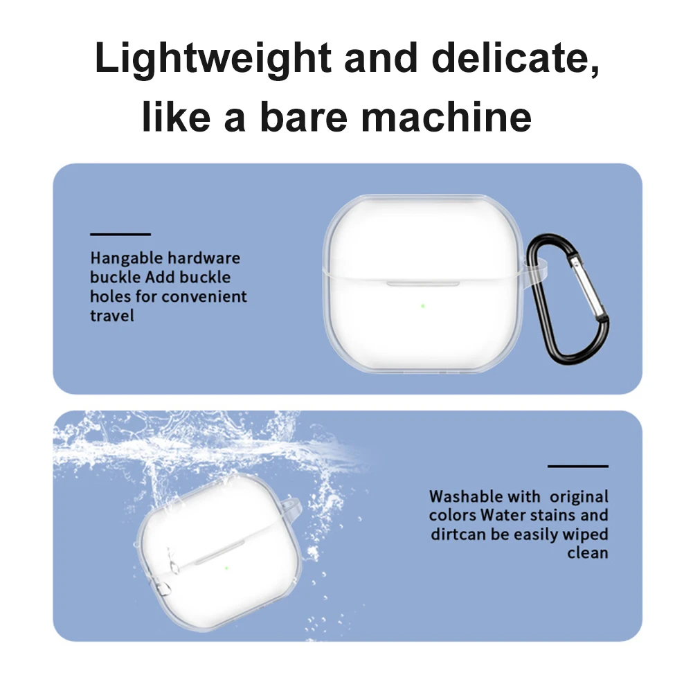 Casing Earphone transparan untuk Samsung Galaxy Buds 3, casing lembut Bluetooth nirkabel 3 dan Galaxy Buds 3