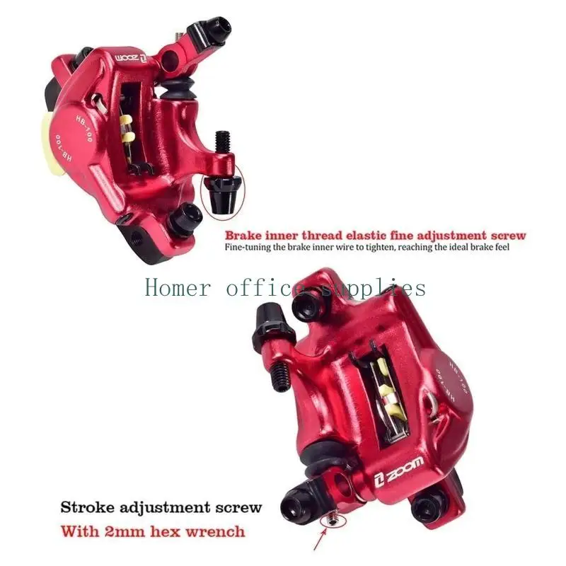 

K43B ZOOM HB100 MTB Metal Front & Rear Hydraulic Disc Brake Caliper Anti Rust Durable