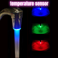 Sensor LED Temperature Sensitive 3-Color Light-up Faucet Kitchen Bathroom Glow Water Saving Faucet Aerator Tap Nozzle Shower