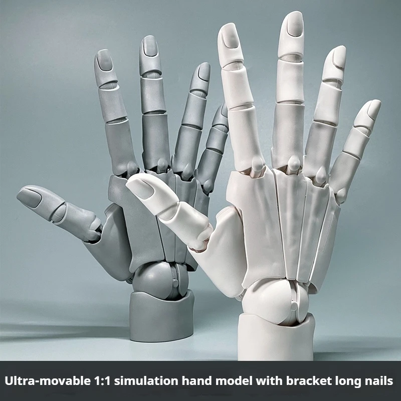 1/1 Movable Finger Bionic Hand Model Drawing Comic Art Props Realistic Supermode Body Accessory Decoration Collection Toy Gift