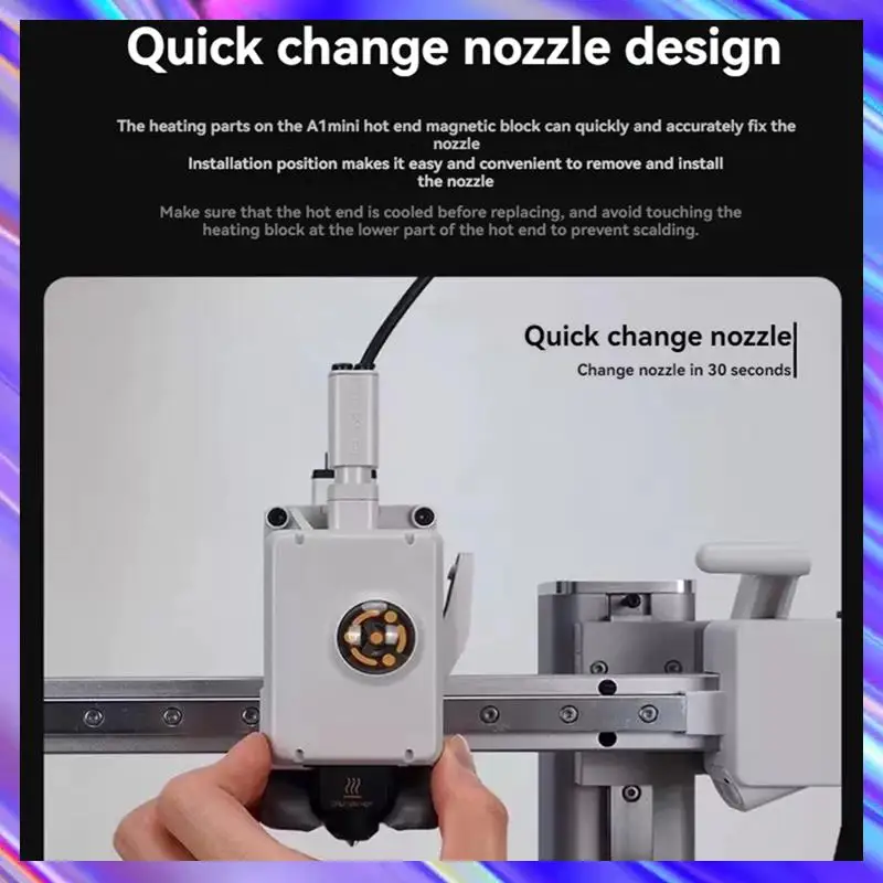 ل Bambu Lab A1/A1 Mini Hotend Kit 0.2 مللي متر فوهة نحاسية لطابعة Bambu Lab A1 ثلاثية الأبعاد Hotend