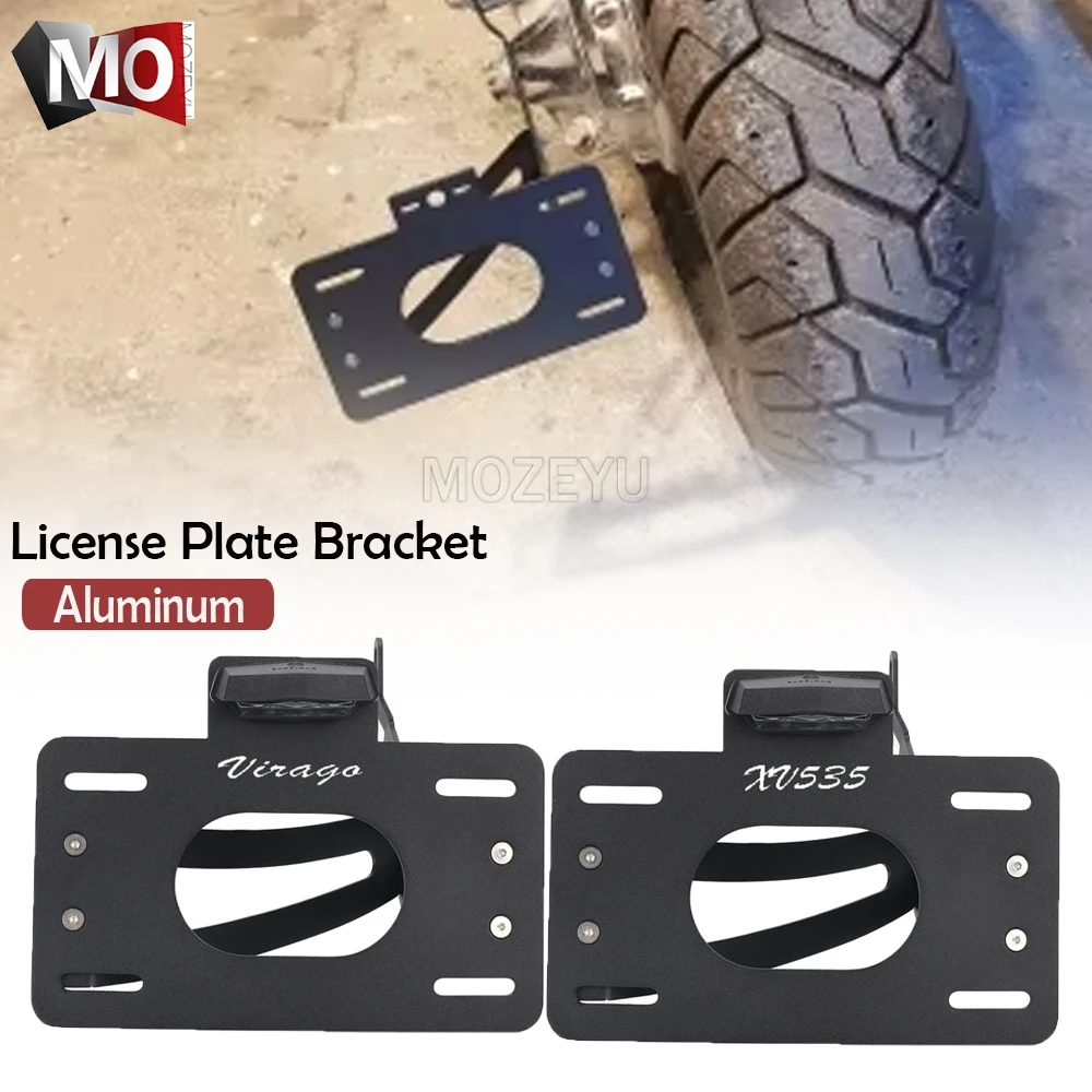 Para YAMAHA XV 535 1100 XV535 XV1100 Virago 1986-2003 2002 2001 Acessórios para Motocicleta Suporte de Placa de Licença