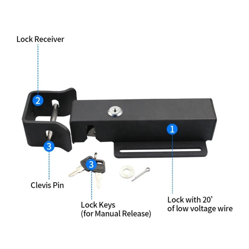 Cerradura automática impermeable duradera de 24V para puertas eléctricas corredizas, control de acceso de puerta