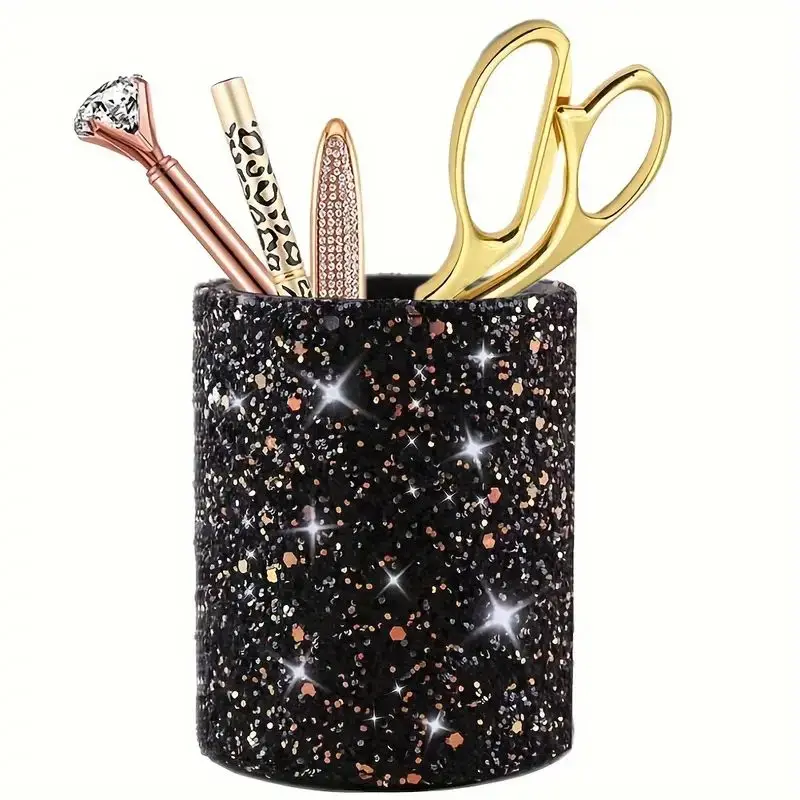 Bling Stifthalter, Nail Art Pinsel Augenbrauenpinsel Aufbewahrungszylinder, Desktop Schminktisch Dekorative Eimer, Make-up Nagelaufbewahrung C