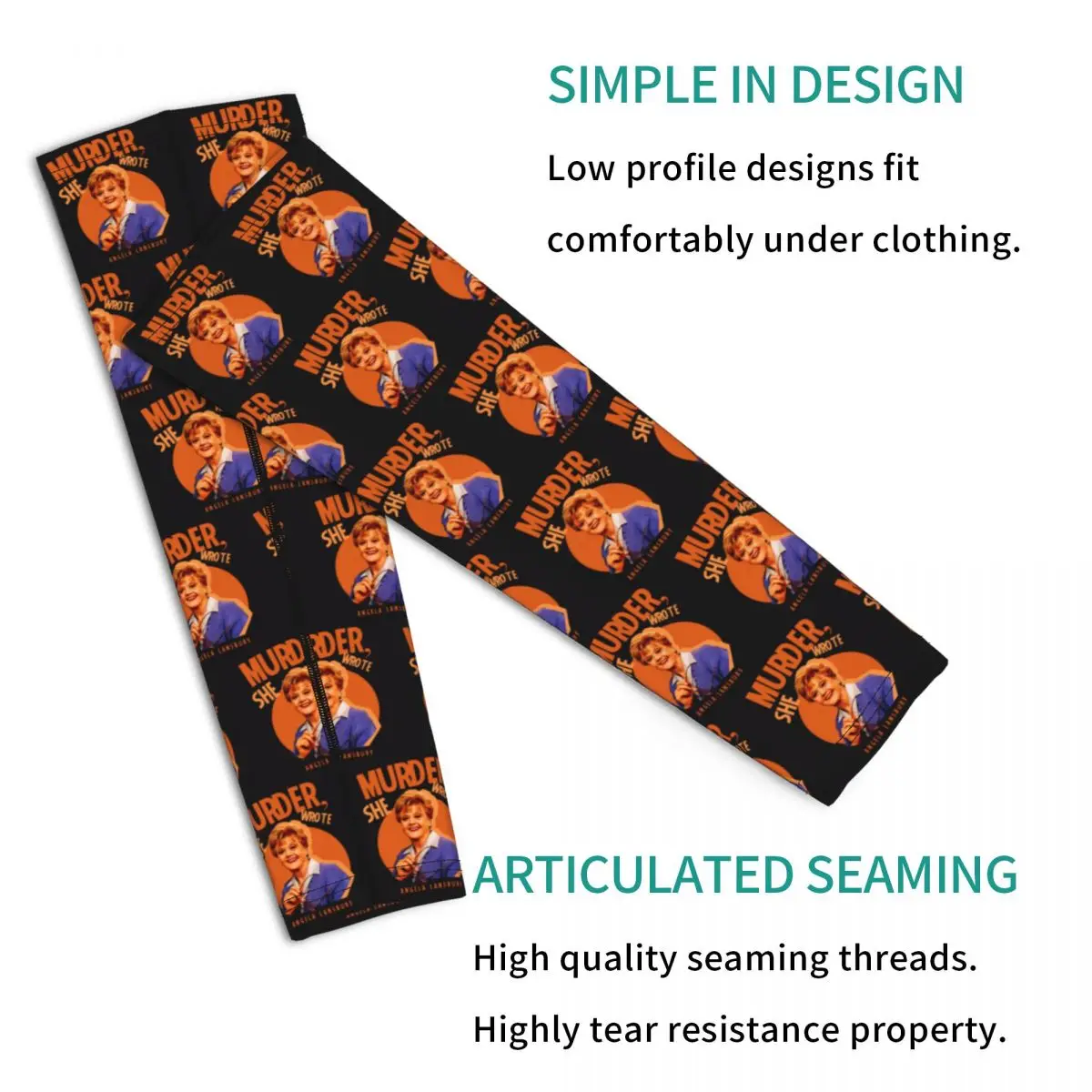 Murder She Wrote 팔토시 남녀공용 자외선 차단 타투 커버업 스포츠 쿨링 사이클링