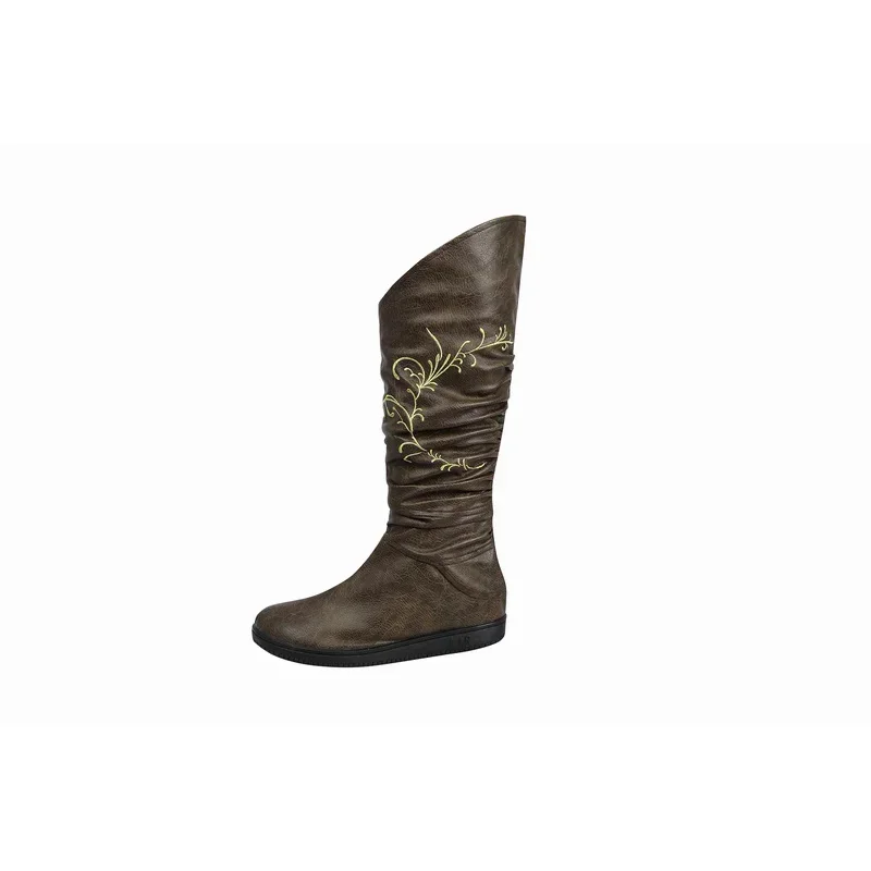 

qwerrtyuio. 123456 Movie Legolas Cosplay Lord Brown Leather Boots for Men Halloween Party Shoesasdffghjk 987764