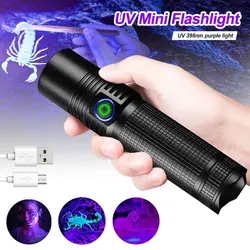 395nm UV Lights Tactical LED Black Light Flashlight Rechargeable 18650 Torch