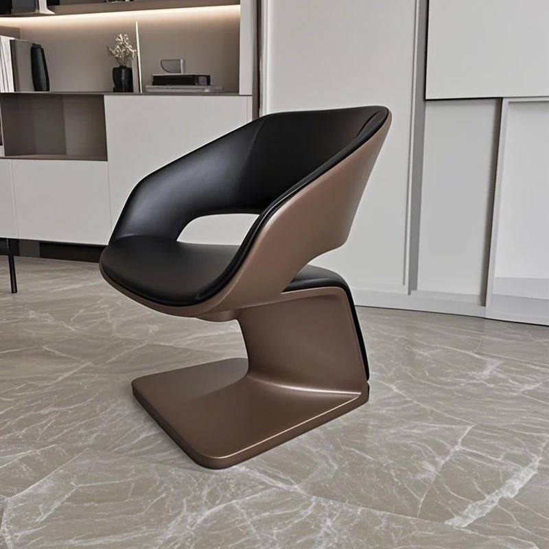

FRP black and white hollow chair, hotel lobby waiting rest chair, single dining chair