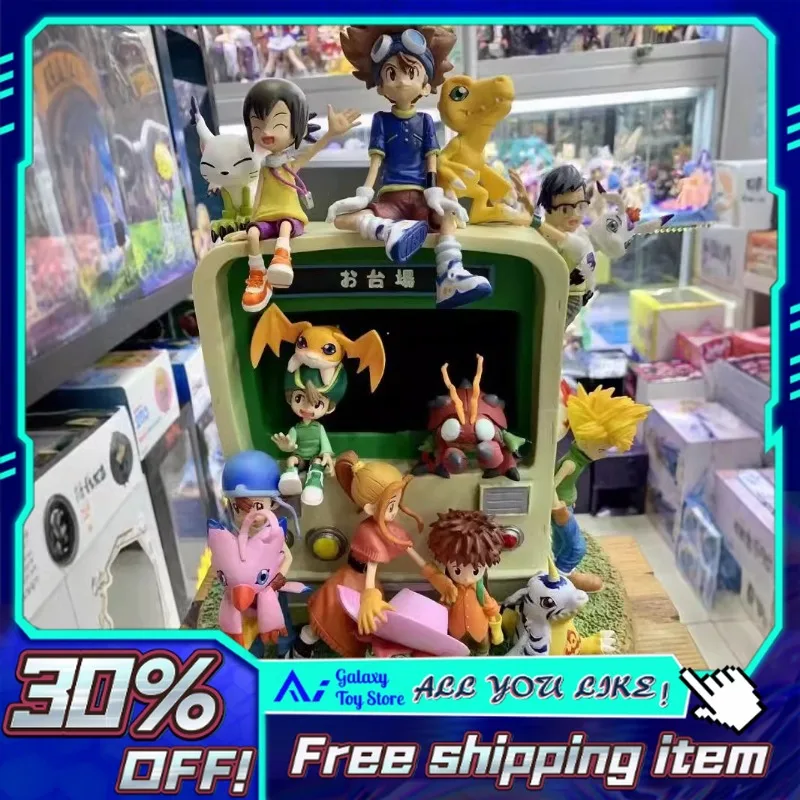 34cm Digimon Adventure "First Memories" Garage Kit (GK) Family Set - Taichi Yagami & Yamato Ishida Boxed Anime Figurine Ornament