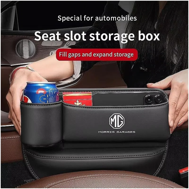 Car Seat Gap Storage Box Interior Seat Crevice Storage Organizer Pocket For MG ZS MG4 EV MG HS MG3 MG5 EV Marvel R MG ONE