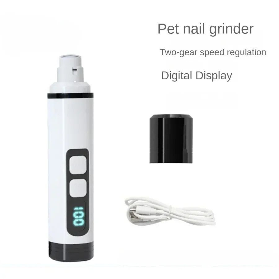 

Dog Nail Grinder 2-Speed Electric Rechargeable Pet Nail Trimmer Painless Paws Grooming Smoothing for Small Medium Large Dogs Cat