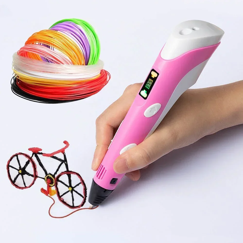 3D 프린터용 무독성 PLA 필라멘트, 펜 교체, 어린이 크리스마스 생일 선물, 1.75mm 필라멘트, 5M, 18M, 1 개