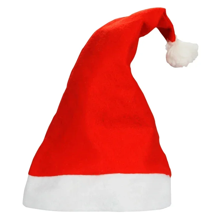 1 ~ 10 Stück Weihnachtsmützen, rote Farbe, nicht beleuchtet, Dekoration, Stoffmaterial, Urlaub, Weihnachtsmann, Neujahr, Navidad, Kappen, Festival