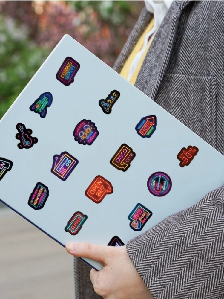 AliExpress 100PCS Cartoon Neon Multi-element Graffiti Stickers for Helmet Bicycle Hand Account Pencil Case Decals