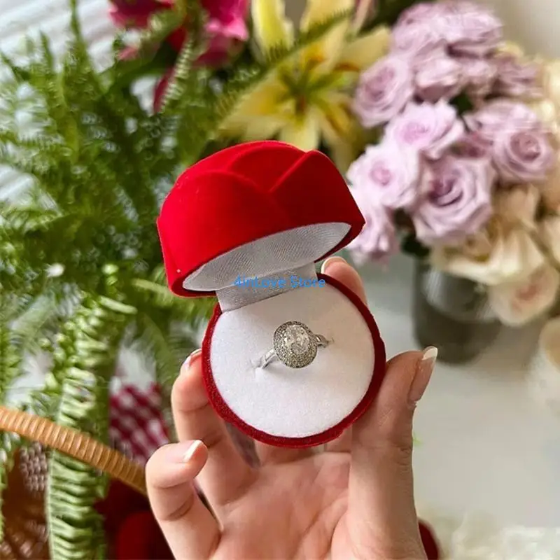 T4MD Small Rings Jewelry Display Box Box para aniversários e celebrações