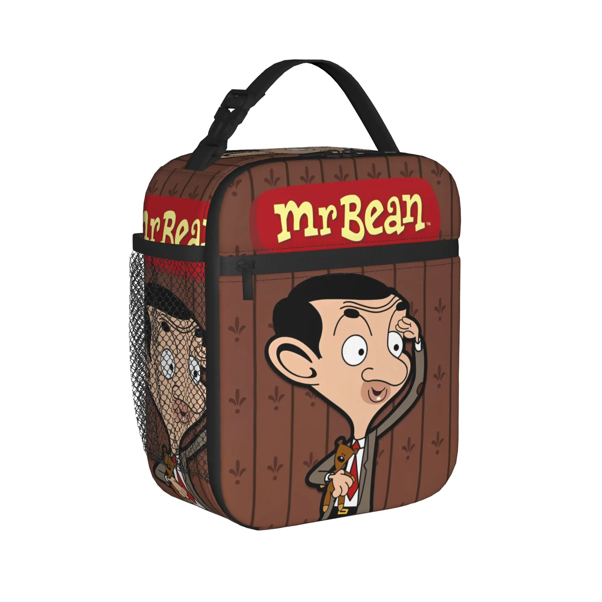 Mr Bean  Cartoon Insulated Lunch Bag Thermal Bag Reusable,Meal Container  Large Tote Lunch Box Food Bag School  Travel
