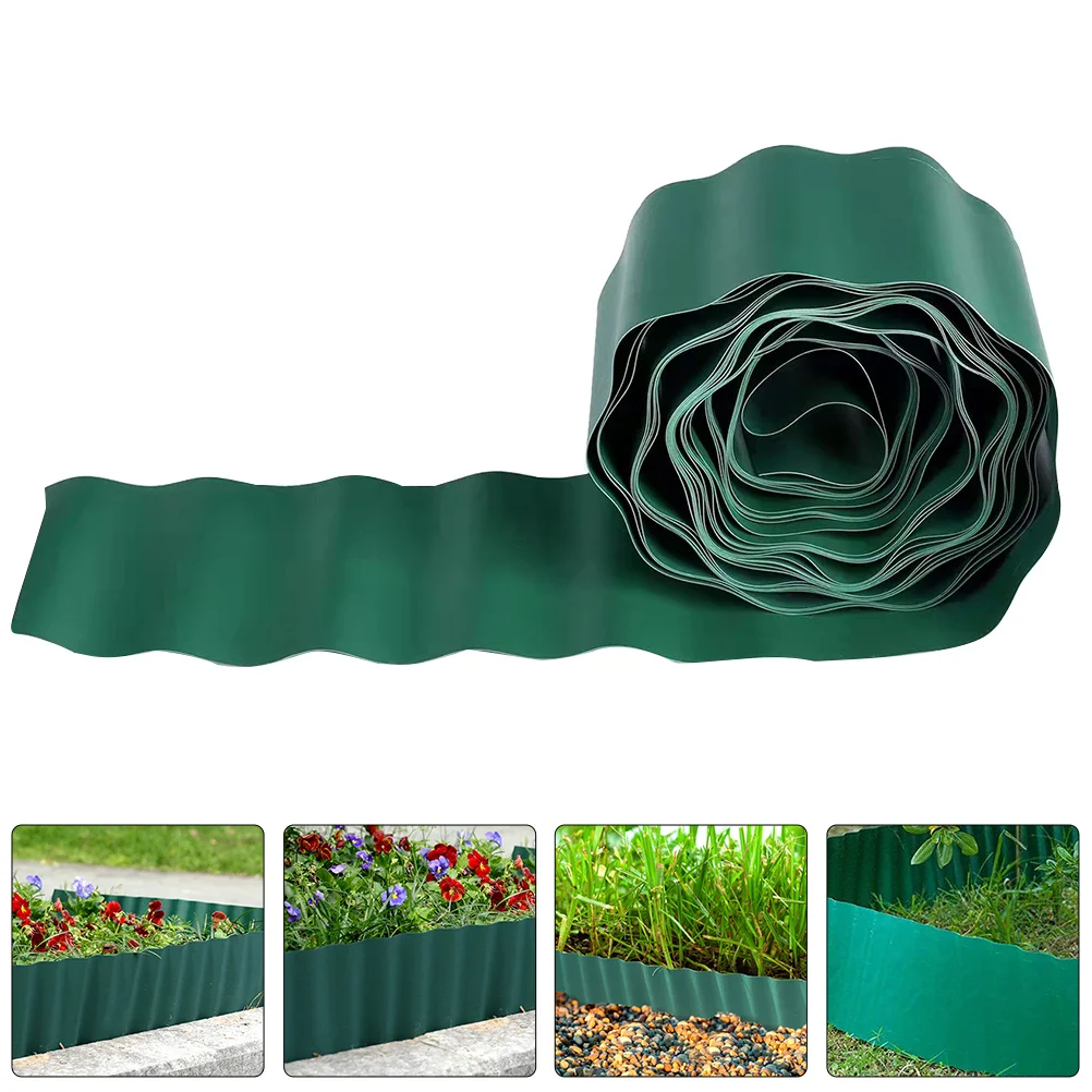 

1 Roll Plastic Lawn Edging Border For Garden Pathway Landscaping Yard Decor Reusable Balcony Fence Plastic Landscaping Edging