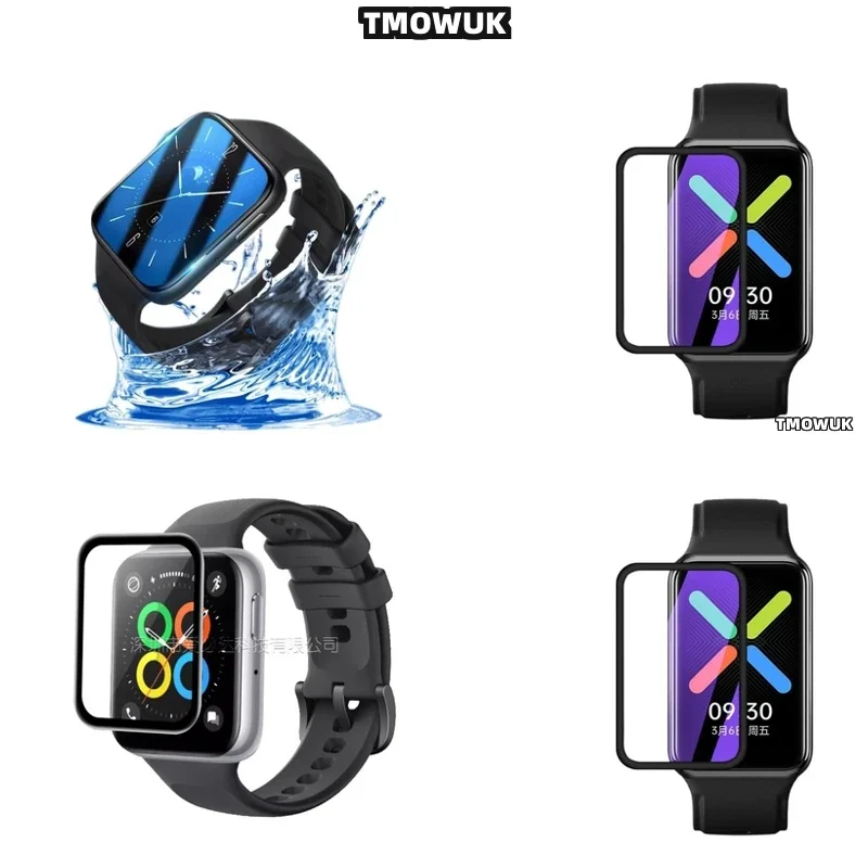 

For OPPO Watch 2 3 4 Pro SE Free Band 2 42mm 46mm - Full Cover 3D Curved Anti-Scratch Soft Flexible PMMA Screen Protective Film