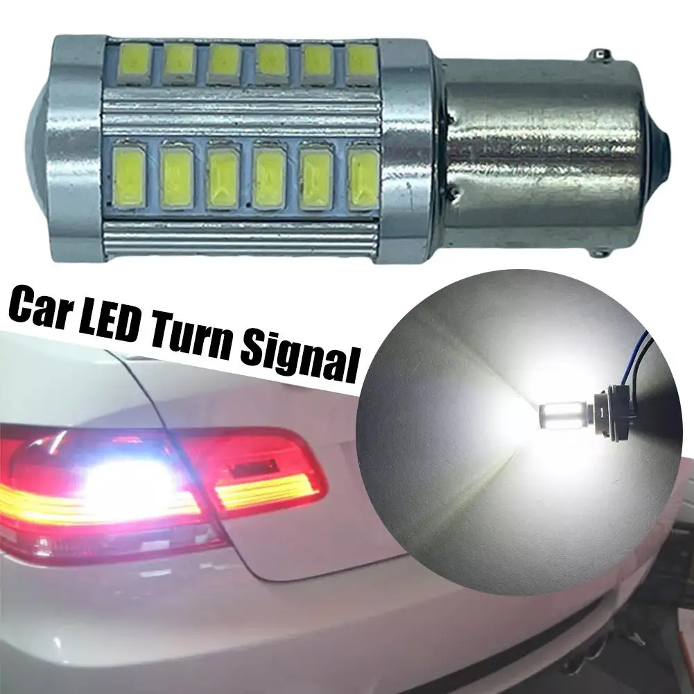 12V Motorcycle LED Turn Signal 1156 1157 5730 5630 Aluminum Car Reverse 7000K 33SMD Brake Assist Steering Spotlight Tools A R2J7