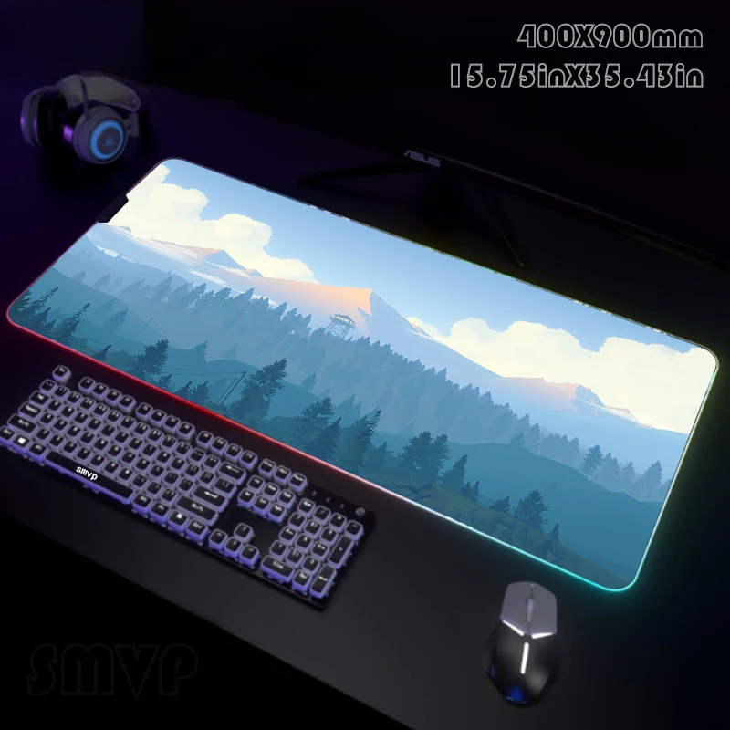 

Forest RGB Gaming Mousepads Desk Pad Keyboard Mat LED Gamer Mousepad XXL Mouse Pads Luminous Mouse Mats Design