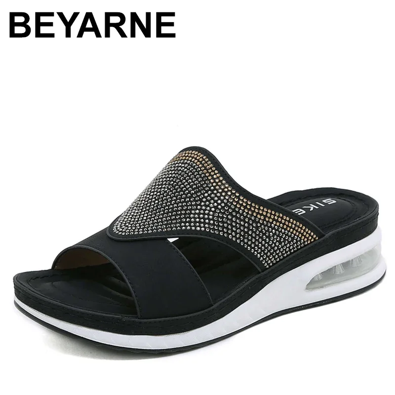 2024 Summer Fashion Peep Toe Shoes of Women Wedge Platform Sandalias Women Plus Size altezza aumento Casual Beach Ladies Sandals