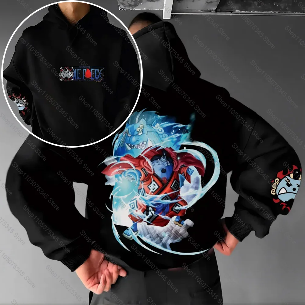 

ONE PIECE Anime Peripheral Printing Long Sleeve Hoodie American Men's and Women's Autumn and Winter Street Loose Sports Clothing